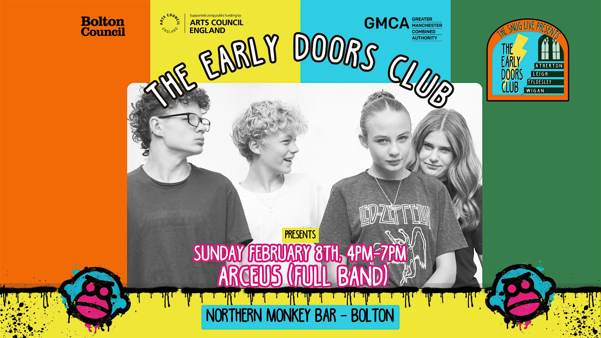 The Early Doors Club - Northern Monkey w/ ARCEU5 (Full Band)