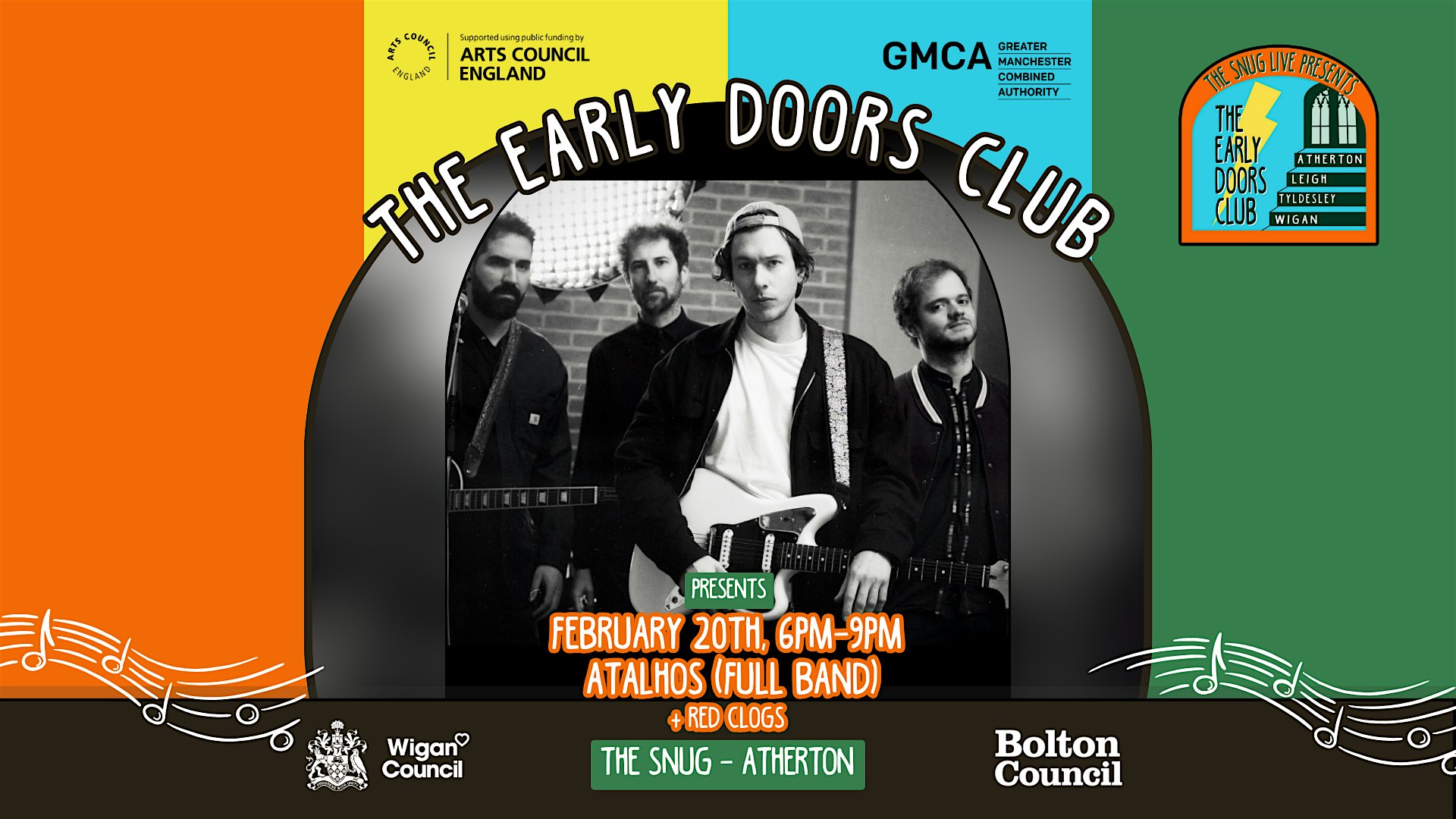 The Early Doors Club - The Snug w/ Atalhos + Red Clogs