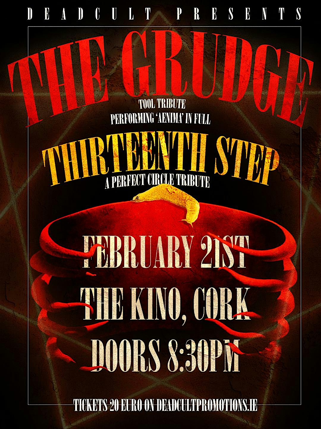 The Grudge: A Tribute To Tool / 13th Step: APC Tribute @ The Kino, Cork