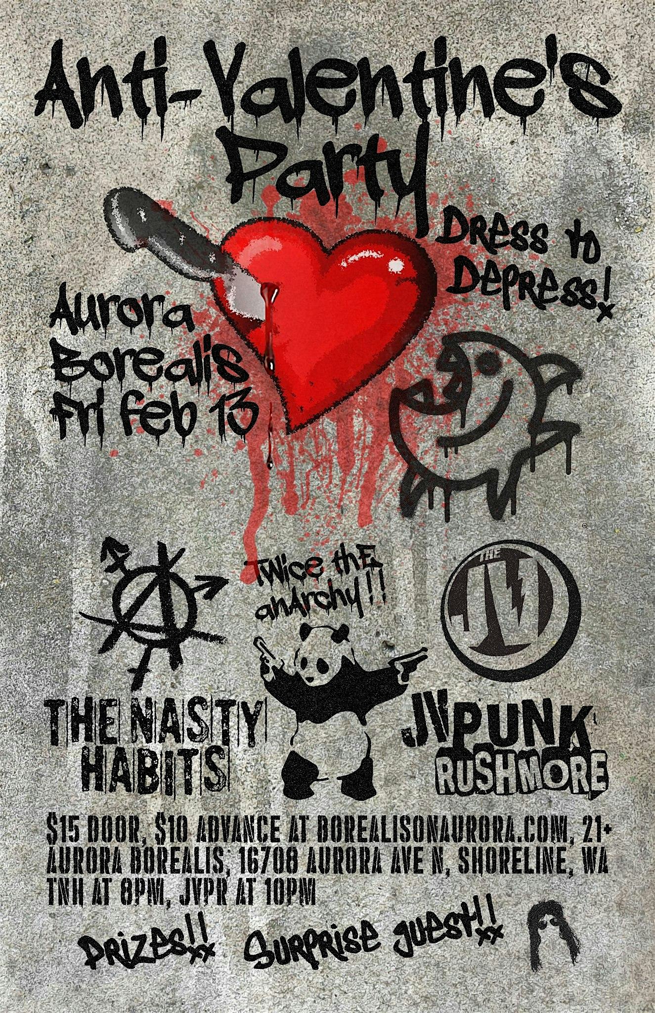 The Nasty Habits Anti-Valentine's Day Party with JV/Punk Rushmore