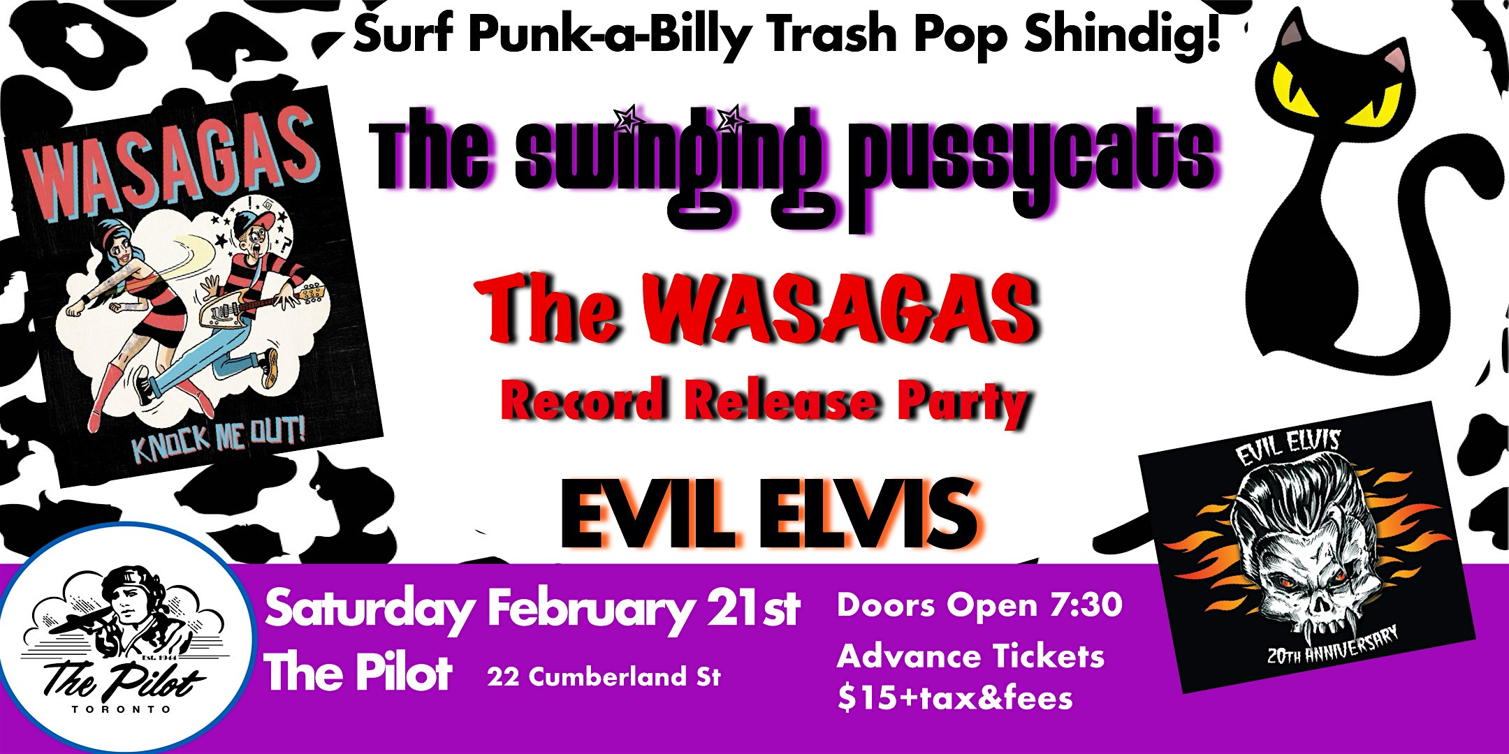 The Swinging Pussycats, The Wasagas & Evil Elvis