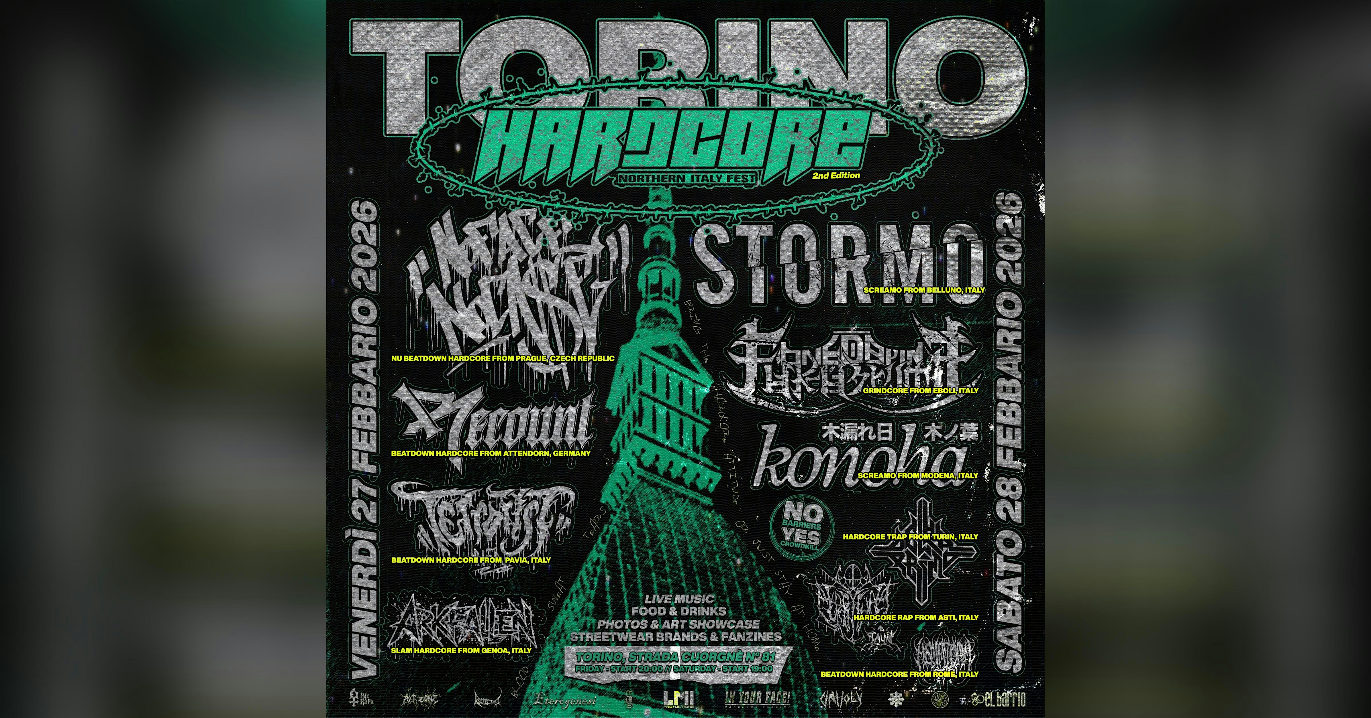 TORINO HARDCORE FEST VOL. 2 | LIVE @ EL BARRIO 27-28/02 | ABBONAMENTO