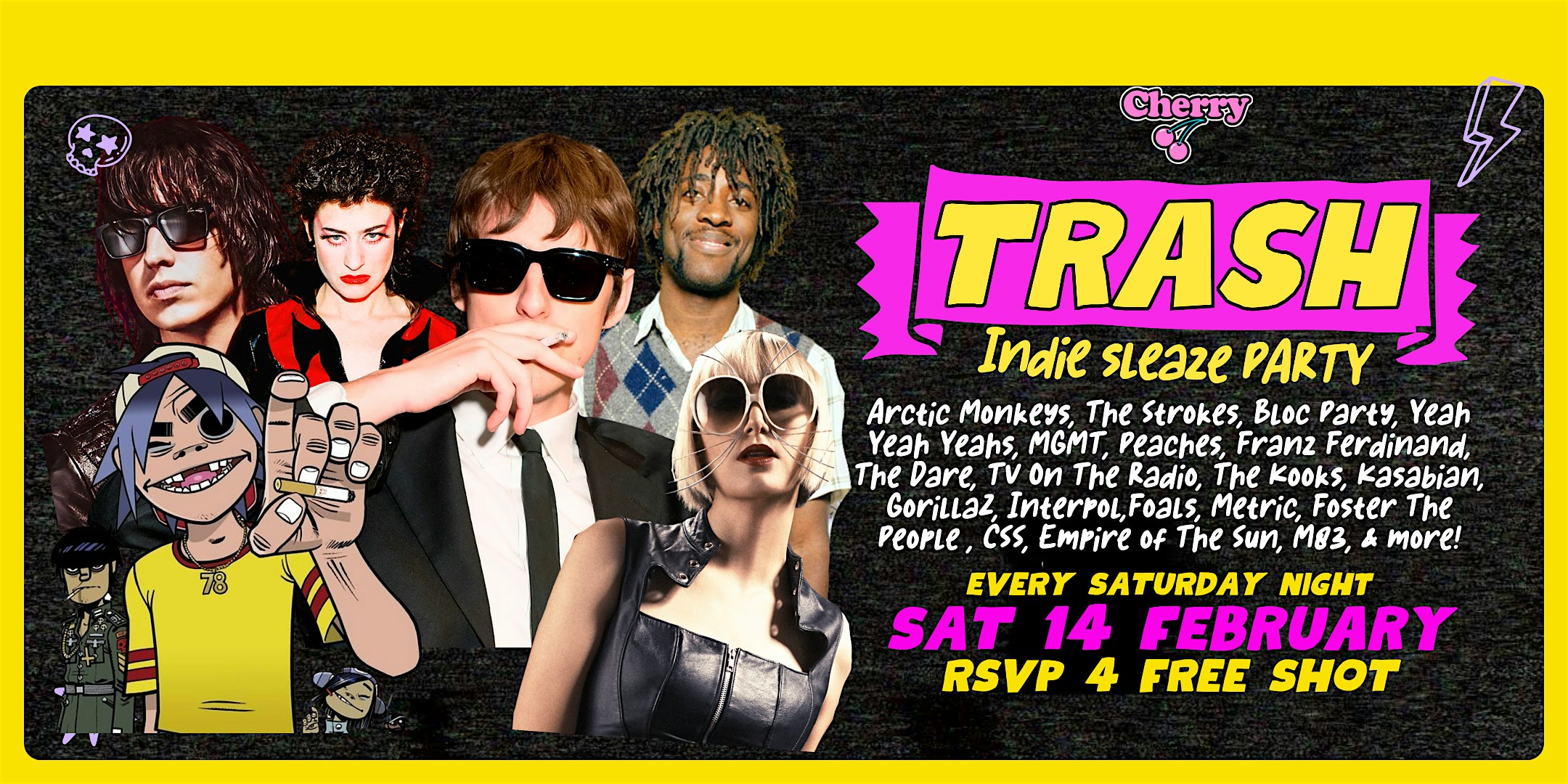 TRASH Indie Sleaze Party, SAT FEB 14th