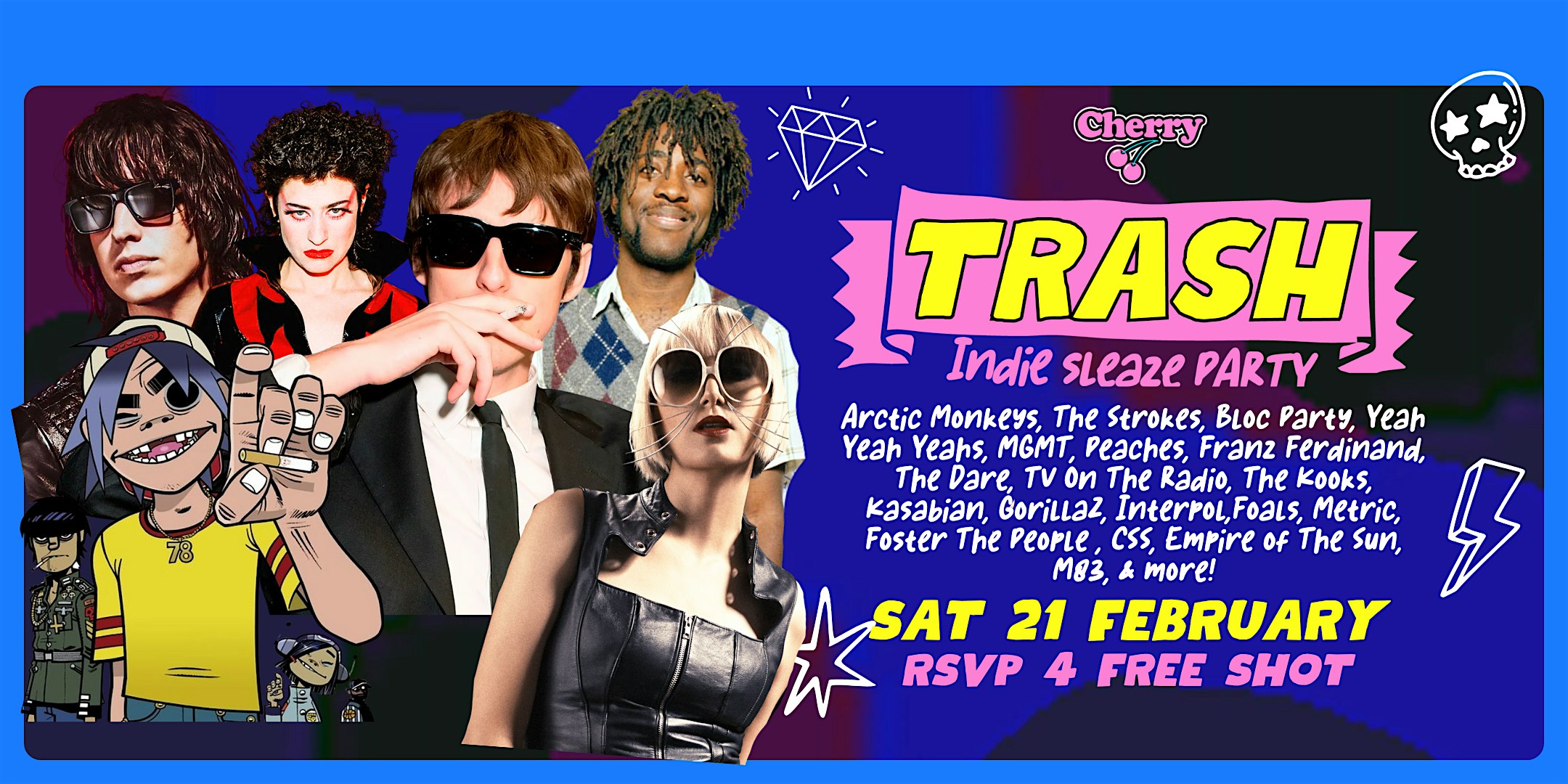 TRASH Indie Sleaze Party, SAT FEB 21st