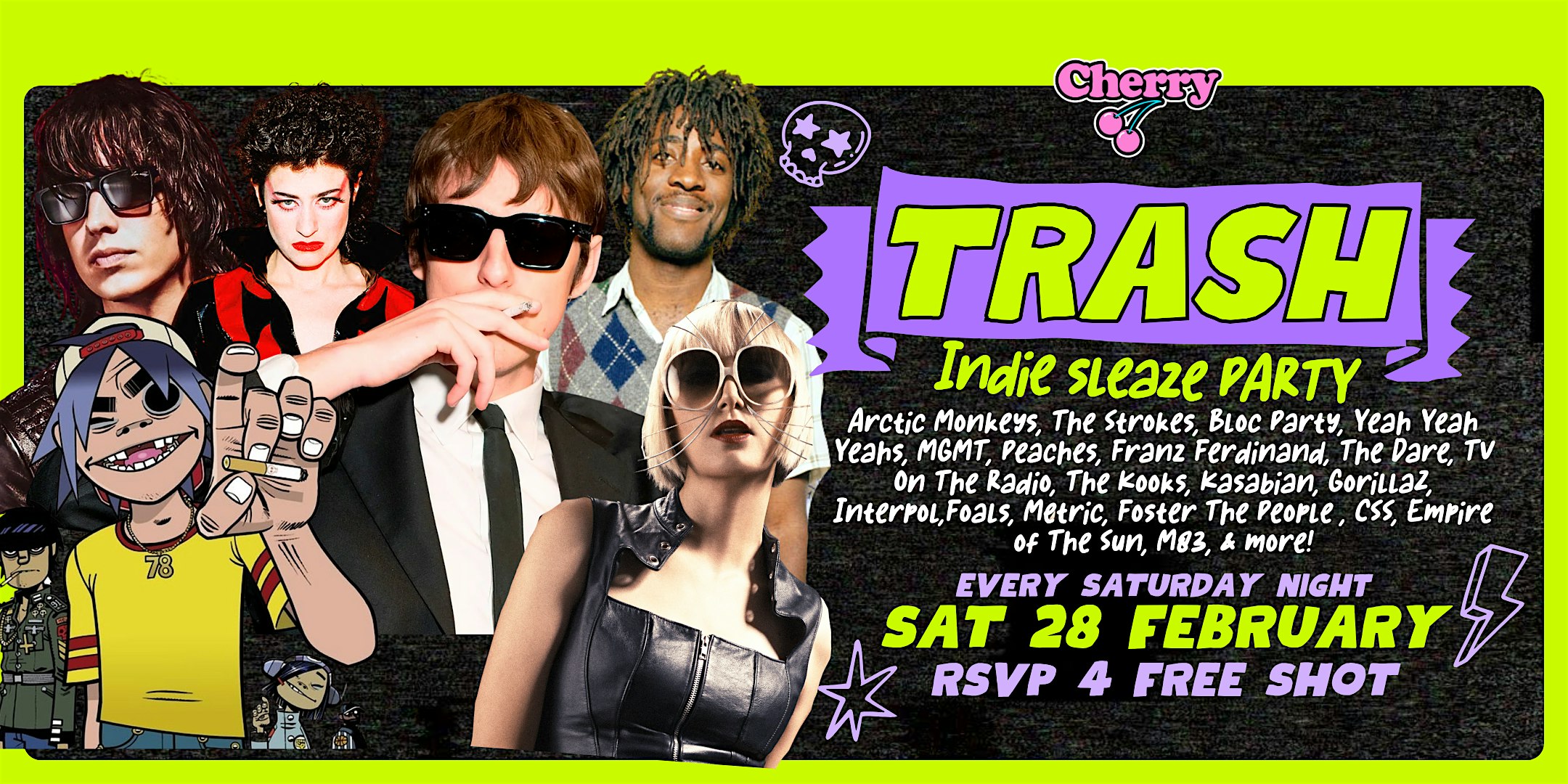 TRASH Indie Sleaze Party, SAT FEB 28th