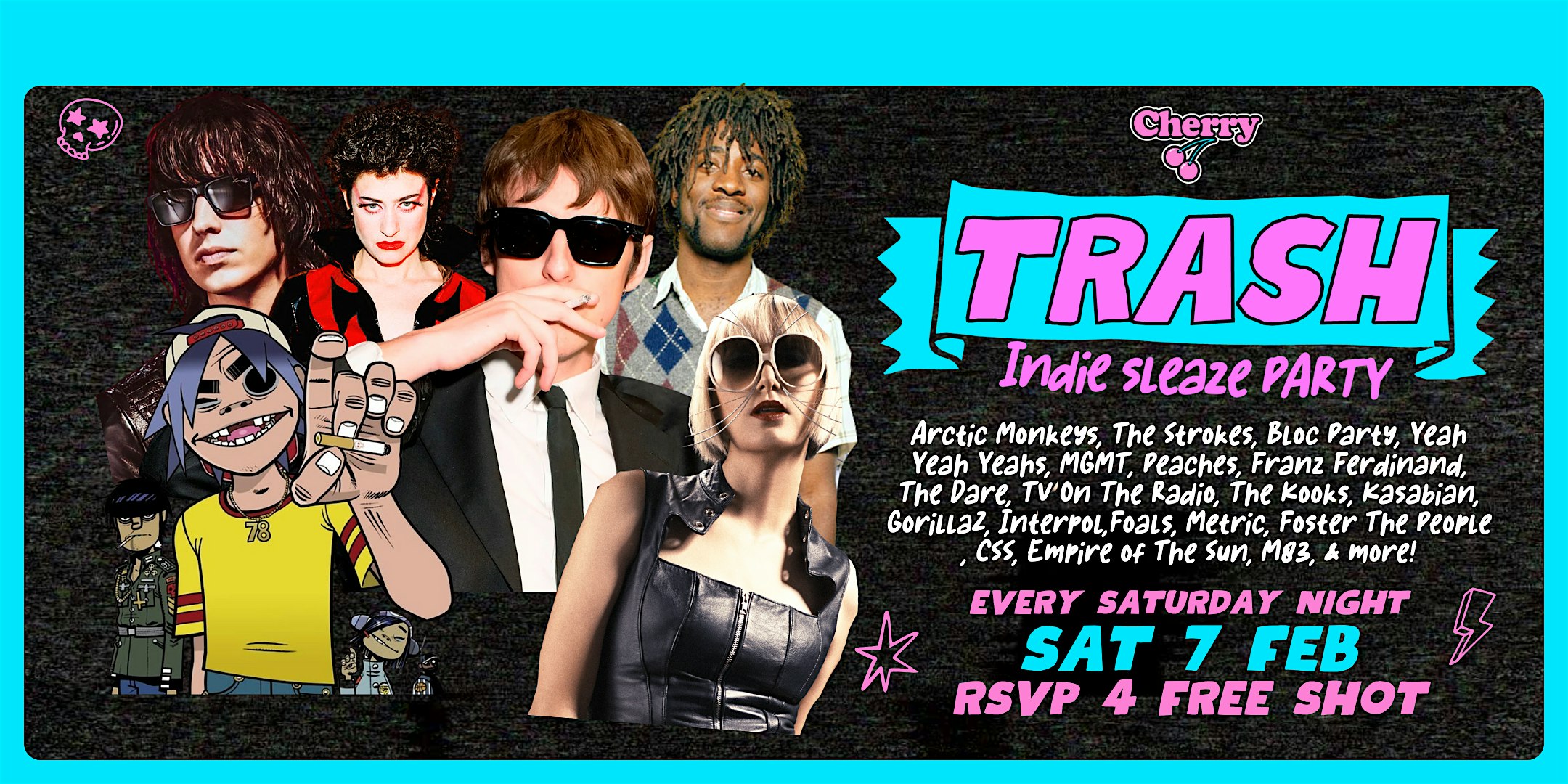 TRASH Indie Sleaze Party, SAT FEB 7th