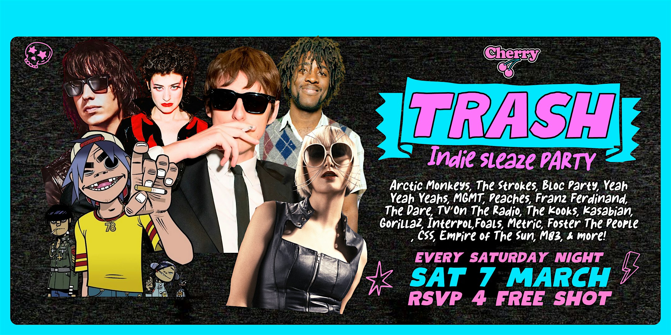 TRASH Indie Sleaze Party, SAT MARCH 7