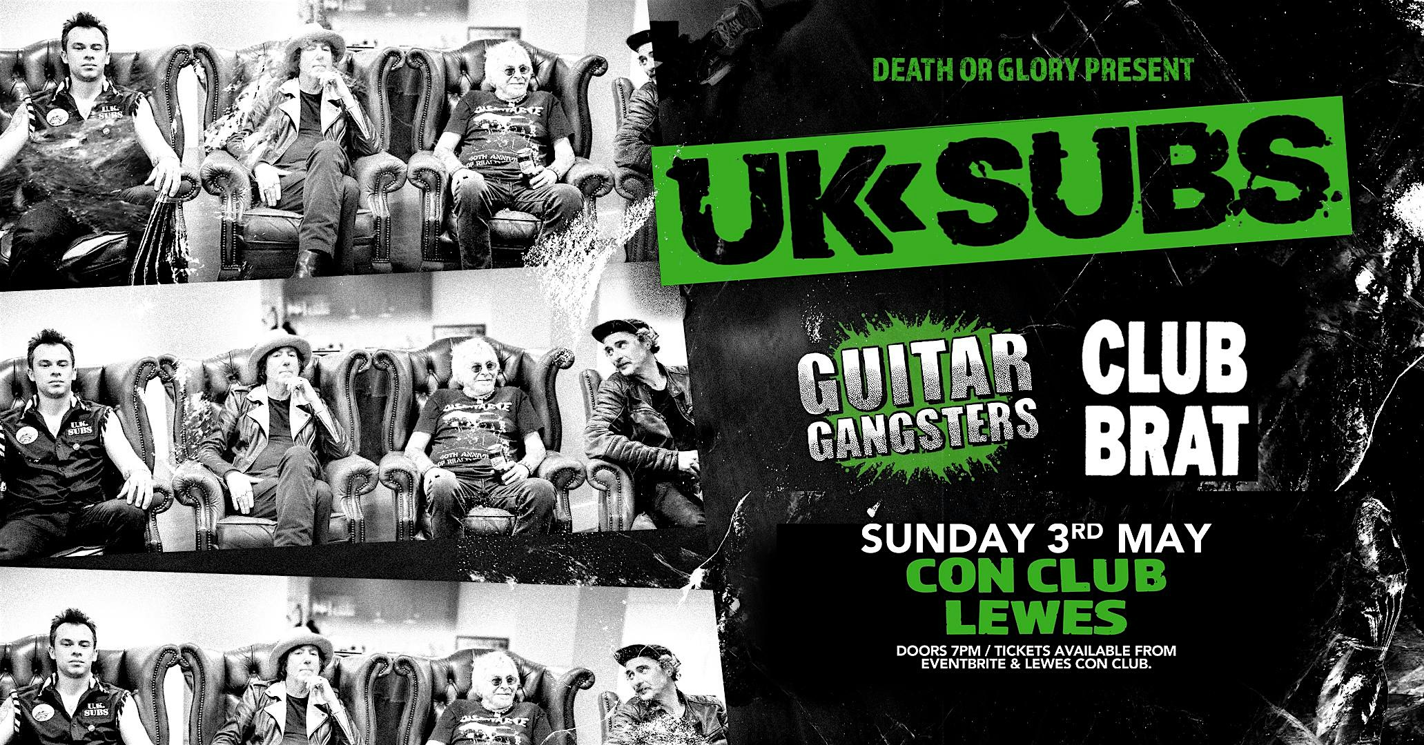 UK Subs / Guitar Gangsters / Club Brat Live at Lewes Con Club