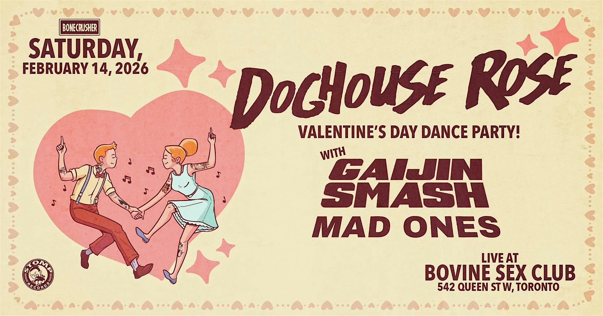 Valentine’s Night with Doghouse Rose, Gaijin Smash & Mad Ones