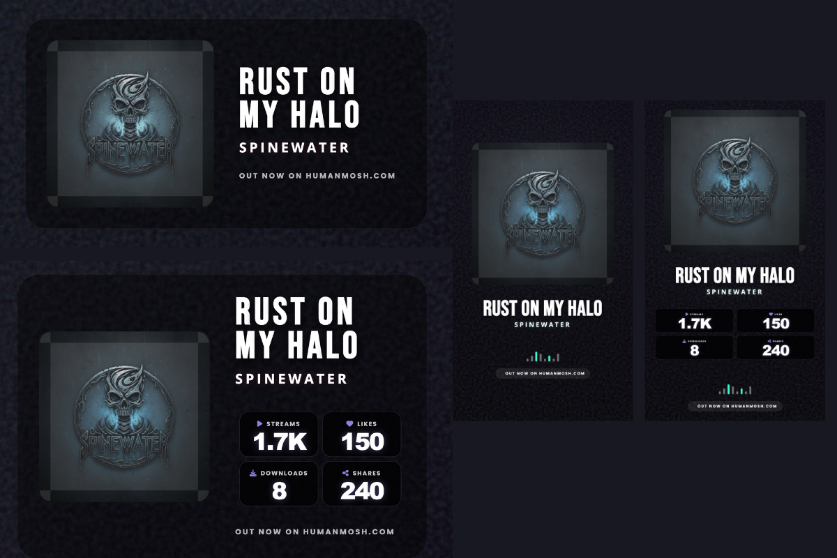 Human Mosh Share Card Generator UI